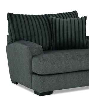 English Elm Transitional Marsicano Chair with Tight Back, Wide Track Arms, Deep Seating & High-Density Foam Support Gunmetal 49 L x 40 W x 31 H B2741P380820