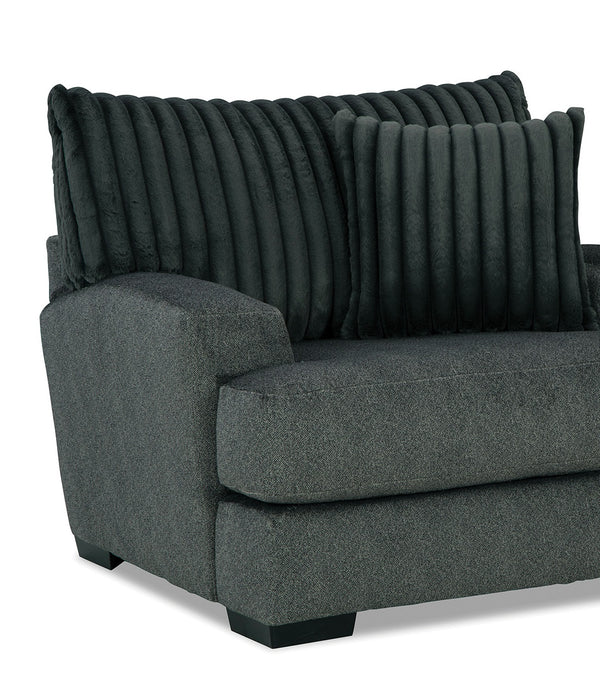 English Elm Transitional Marsicano Chair with Tight Back, Wide Track Arms, Deep Seating & High-Density Foam Support Gunmetal 49 L x 40 W x 31 H B2741P380820