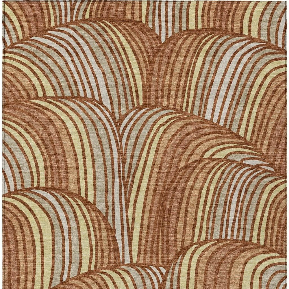 9 X 12 Abstract Washable Polyester Area Rug for Indoor Outdoor Patios Entryways