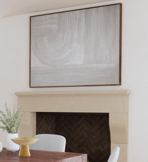 Basset Mirror Adventure Hand-painted Framed Canvas With Elegant Gold Molding - Perfect For Home Décor Enthusiasts! Gray Canvas,Wood,Resin Frame 7301-006