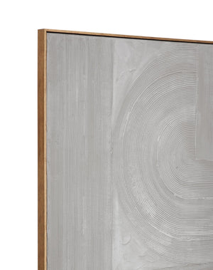 Basset Mirror Adventure Hand-painted Framed Canvas With Elegant Gold Molding - Perfect For Home Décor Enthusiasts! Gray Canvas,Wood,Resin Frame 7301-006