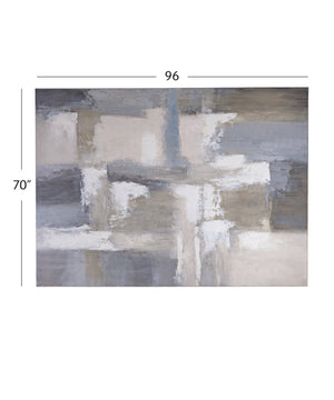 Basset Mirror Bexar Large-scale Canvas Art - Stunning 70x96 Inch Abstract Design For Modern Home Décor Gray Canvas,Pine Wood 7301-022