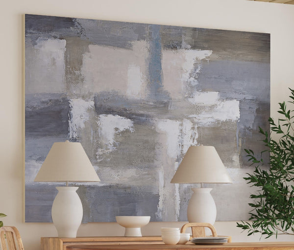 Basset Mirror Bexar Large-scale Canvas Art - Stunning 70x96 Inch Abstract Design For Modern Home Décor Gray Canvas,Pine Wood 7301-022