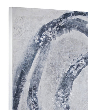 Basset Mirror Altarium Canvas Art - Bold 70x96 Inch Modern Masterpiece With Dynamic Brushstrokes For Any Space Blue Canvas,Pine Wood 7301-023