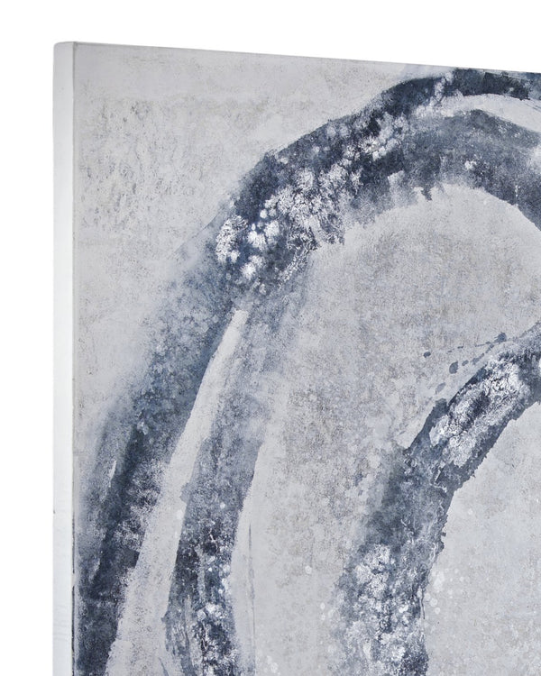 Basset Mirror Altarium Canvas Art - Bold 70x96 Inch Modern Masterpiece With Dynamic Brushstrokes For Any Space Blue Canvas,Pine Wood 7301-023