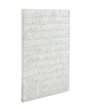 Basset Mirror Linear Marks Canvas Art - Minimalist Textured Wall Decor For Contemporary Home & Office Elegance White Canvas,Pine Wood 7301-028