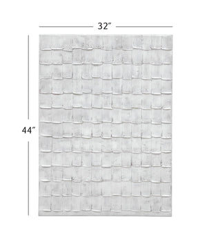 Basset Mirror Linear Marks Canvas Art - Minimalist Textured Wall Decor For Contemporary Home & Office Elegance White Canvas,Pine Wood 7301-028