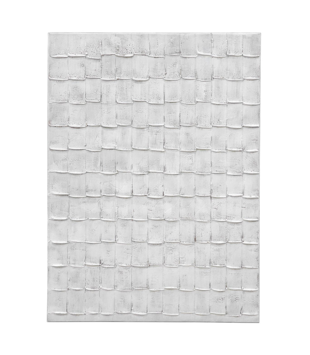 Basset Mirror Linear Marks Canvas Art - Minimalist Textured Wall Decor For Contemporary Home & Office Elegance White Canvas,Pine Wood 7301-028