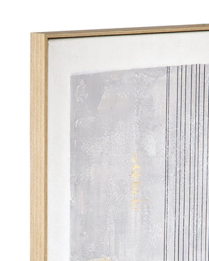Basset Mirror Razi Framed Canvas Set Of 3 - Modern Minimalist Art In Soft Neutrals For Serene Home Decor Brown Canvas,Pine Wood,Resin Frame 7301-032