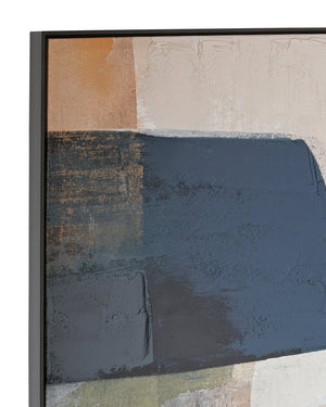 Basset Mirror Kasia Framed Canvas Art – Elegant Harmony Of Warm & Cool Hues For A Serene Home Decor Experience Black Canvas,Fir,Resin Frame 7301-033