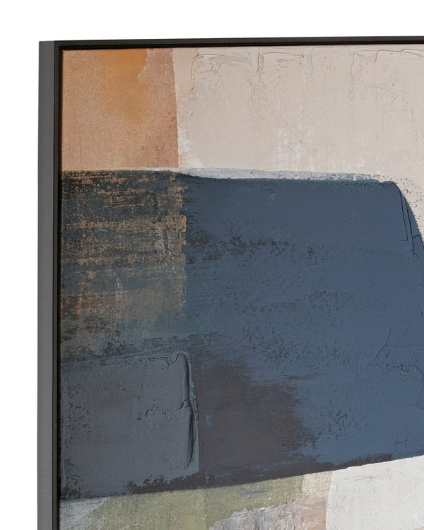 Basset Mirror Kasia Framed Canvas Art – Elegant Harmony Of Warm & Cool Hues For A Serene Home Decor Experience Black Canvas,Fir,Resin Frame 7301-033