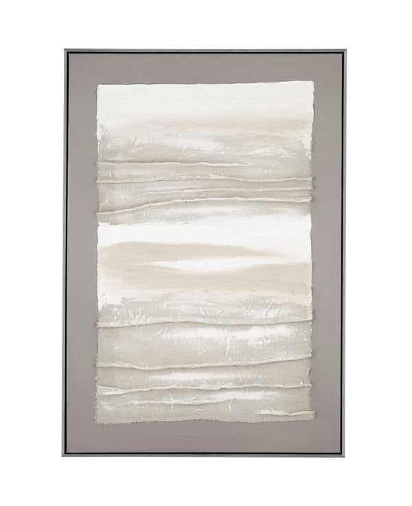 Basset Mirror Zole Serene Abstract Framed Canvas Art - Elevate Your Space With Tranquil Elegance And Style Gray Canvas,Fir,Linen,Resin Frame 7301-038