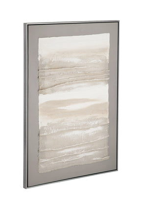 Basset Mirror Zole Serene Abstract Framed Canvas Art - Elevate Your Space With Tranquil Elegance And Style Gray Canvas,Fir,Linen,Resin Frame 7301-038