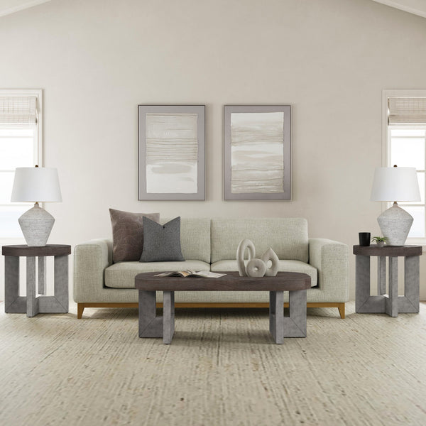 Basset Mirror Zole Serene Abstract Framed Canvas Art - Elevate Your Space With Tranquil Elegance And Style Gray Canvas,Fir,Linen,Resin Frame 7301-038