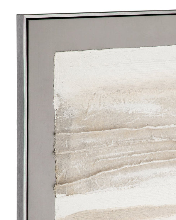 Basset Mirror Zole Serene Abstract Framed Canvas Art - Elevate Your Space With Tranquil Elegance And Style Gray Canvas,Fir,Linen,Resin Frame 7301-038