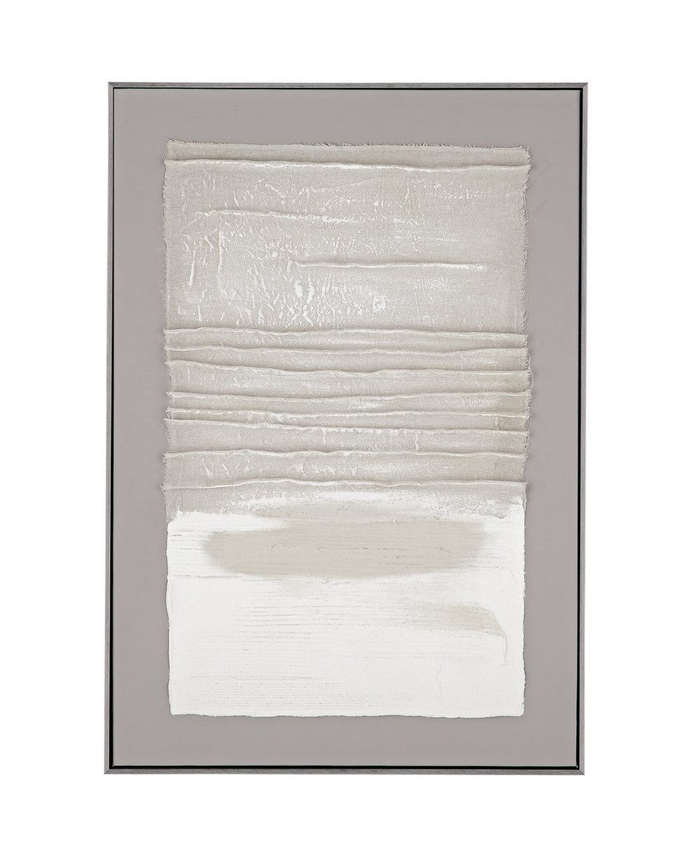 Basset Mirror Zole Serene Abstract Framed Canvas Art - Elevate Your Space With Tranquil Elegance And Style Gray Canvas,Fir,Linen,Resin Frame 7301-039