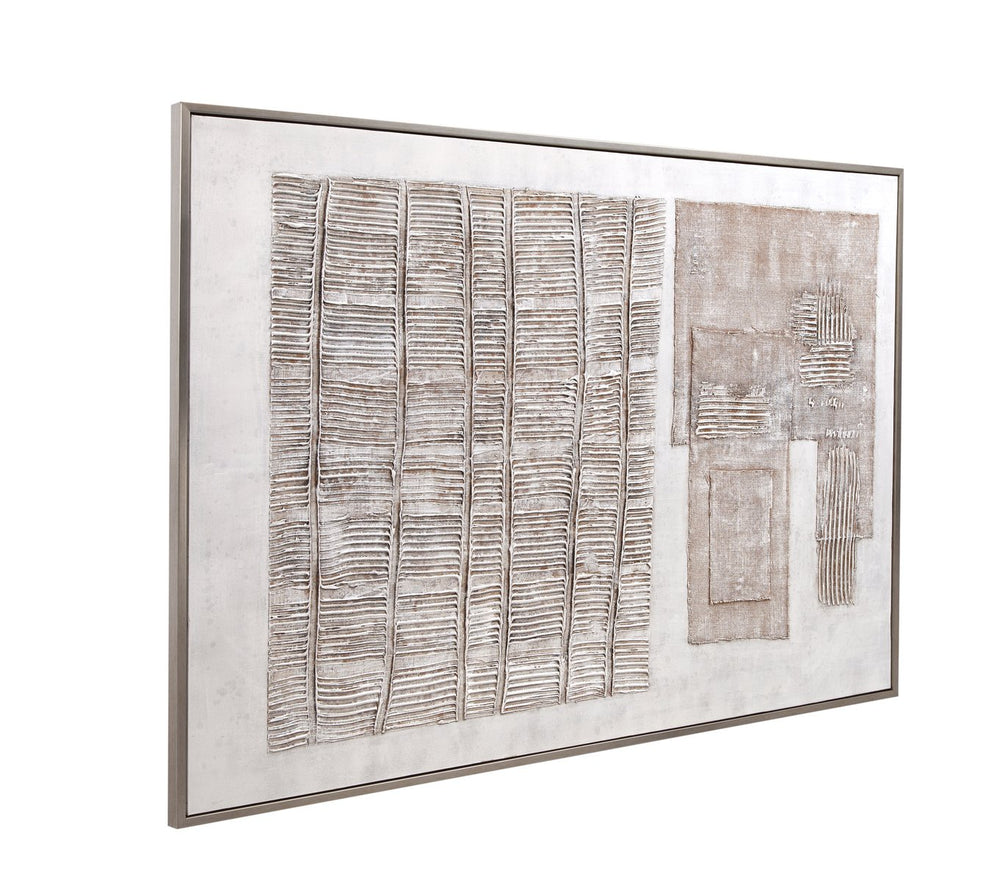 Basset Mirror Counted Days Framed Canvas Art – Modern Neutral Design For Any Room, Perfect Home Décor Accent Silver Canvas,Wood,Resin Frame 7301-055