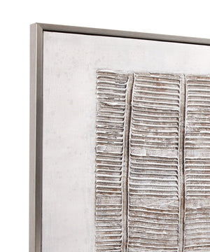 Basset Mirror Counted Days Framed Canvas Art – Modern Neutral Design For Any Room, Perfect Home Décor Accent Silver Canvas,Wood,Resin Frame 7301-055