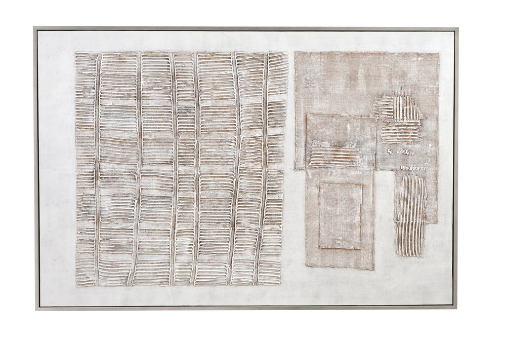 Basset Mirror Counted Days Framed Canvas Art – Modern Neutral Design For Any Room, Perfect Home Décor Accent Silver Canvas,Wood,Resin Frame 7301-055