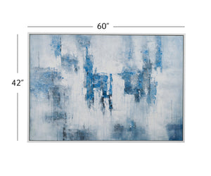 Basset Mirror Perdido Framed Canvas Art - Modern Coastal Abstract Design For Serene Home Decor And Tranquil Spaces White Canvas,Wood,Resin Frame 7301-056