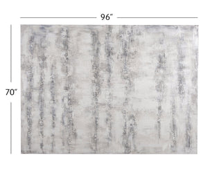 Basset Mirror Shadow Oversized Modern Abstract Art Piece In Cool Blue Tones For Calming Contemporary Spaces Gray Canvas,Wood 7301-061