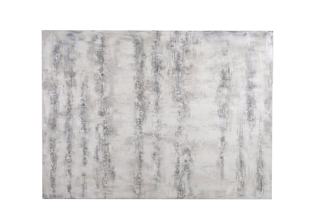 Basset Mirror Shadow Oversized Modern Abstract Art Piece In Cool Blue Tones For Calming Contemporary Spaces Gray Canvas,Wood 7301-061