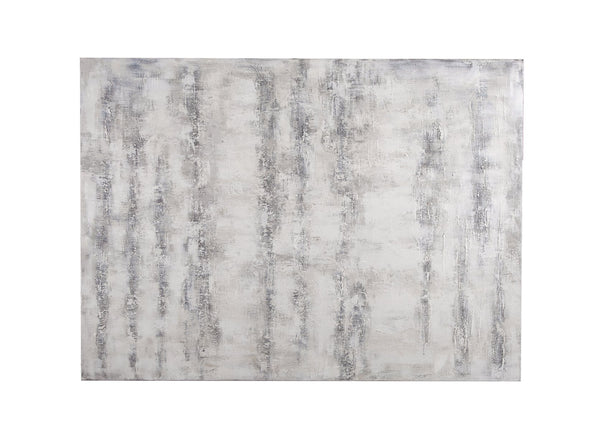 Basset Mirror Shadow Oversized Modern Abstract Art Piece In Cool Blue Tones For Calming Contemporary Spaces Gray Canvas,Wood 7301-061