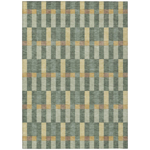 Geometric Polyester Area Rug Washable Indoor Outdoor Stain Resistant Patio Living Room