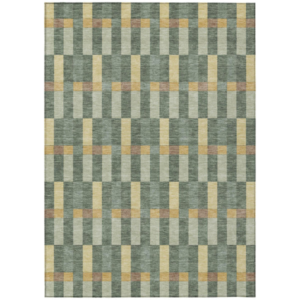 Geometric Polyester Area Rug Washable Indoor Outdoor Stain Resistant Patio Living Room