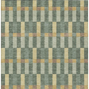 Geometric Polyester Area Rug Washable Indoor Outdoor Stain Resistant Patio Living Room