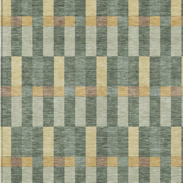 Geometric Polyester Area Rug Washable Indoor Outdoor Stain Resistant Patio Living Room