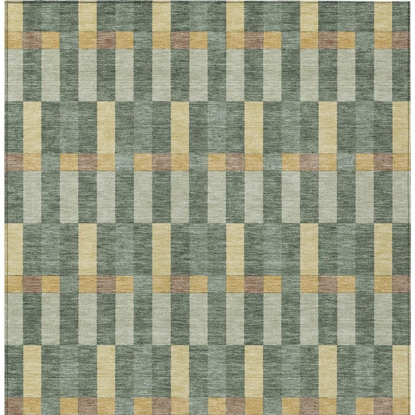 Geometric Polyester Area Rug Washable Indoor Outdoor Stain Resistant Patio Living Room