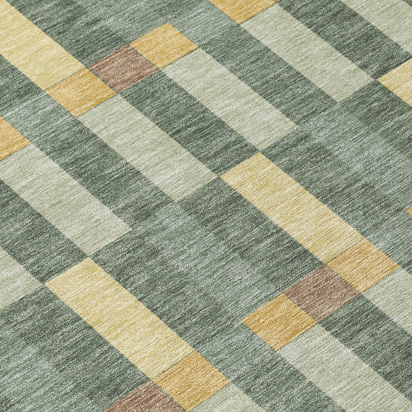Geometric Polyester Area Rug Washable Indoor Outdoor Stain Resistant Patio Living Room