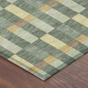 Geometric Polyester Area Rug Washable Indoor Outdoor Stain Resistant Patio Living Room