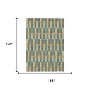 Geometric Polyester Area Rug Washable Indoor Outdoor Stain Resistant Patio Living Room