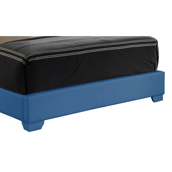English Elm Charming Velvet Twin Bed with Hidden Storage Drawers, Casual Solid Frame, Easy Assembly Comfort Blue 4 L x 33 W x 44 H B078108073