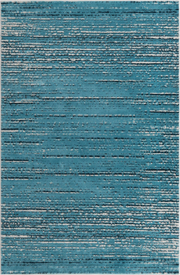 Unique Loom Oasis Calm Machine Made Abstract Rug Blue, Navy Blue/Ivory 6' 1" x 9' 0"