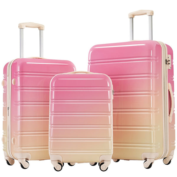 English Elm Hardshell Polycarbonate 3 Piece Luggage Set Gradient Spinner Wheels Tsa Lock Travel N732P184448X