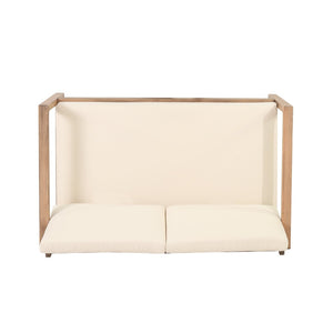 English Elm Outdoor Acacia Hardwood Loveseat Set with Slatted Design and Weather Resistant Cushions 73020.00BBGE
