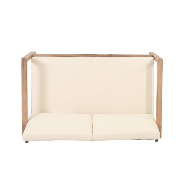 English Elm Outdoor Acacia Hardwood Loveseat Set with Slatted Design and Weather Resistant Cushions 73020.00BBGE