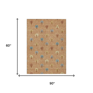 Geometric Polyester Area Rug Washable Indoor Outdoor for Patios Entryways and Living Rooms
