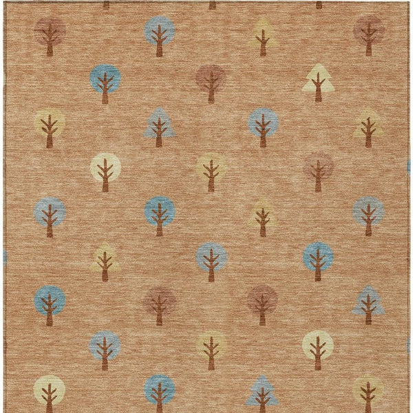 Geometric Polyester Area Rug Washable Indoor Outdoor for Patios Entryways and Living Rooms