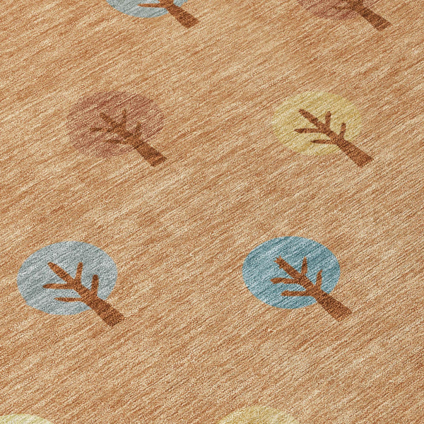 Geometric Polyester Area Rug Washable Indoor Outdoor for Patios Entryways and Living Rooms