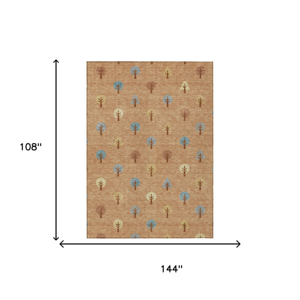Geometric Polyester Area Rug Washable Indoor Outdoor for Patios Entryways and Living Rooms