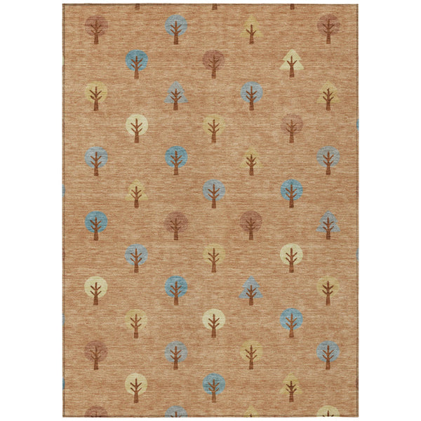 Geometric Polyester Area Rug Washable Indoor Outdoor for Patios Entryways and Living Rooms