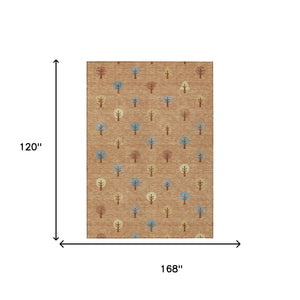 Geometric Polyester Area Rug Washable Indoor Outdoor for Patios Entryways and Living Rooms