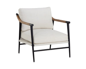 Sunpan Meadow Armchair - Stylish Comfort with 100% Polyester Fabric and Sturdy Iron Frame for Your Home Heather Ivory Tweed