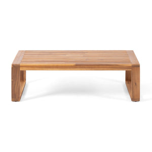 English Elm Paloma Acacia Wood Outdoor Loveseat and Coffee Table Set for Patio Decks N767P406364B