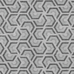 Geometric Polyester Area Rug Washable Low Pile for Indoor Outdoor Patio and Living Spaces