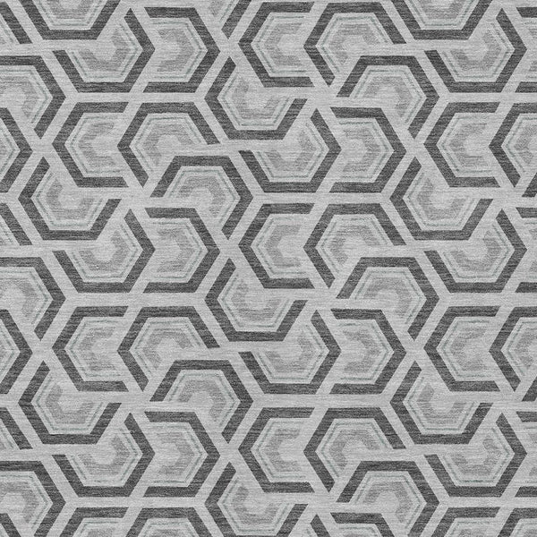 Geometric Polyester Area Rug Washable Low Pile for Indoor Outdoor Patio and Living Spaces